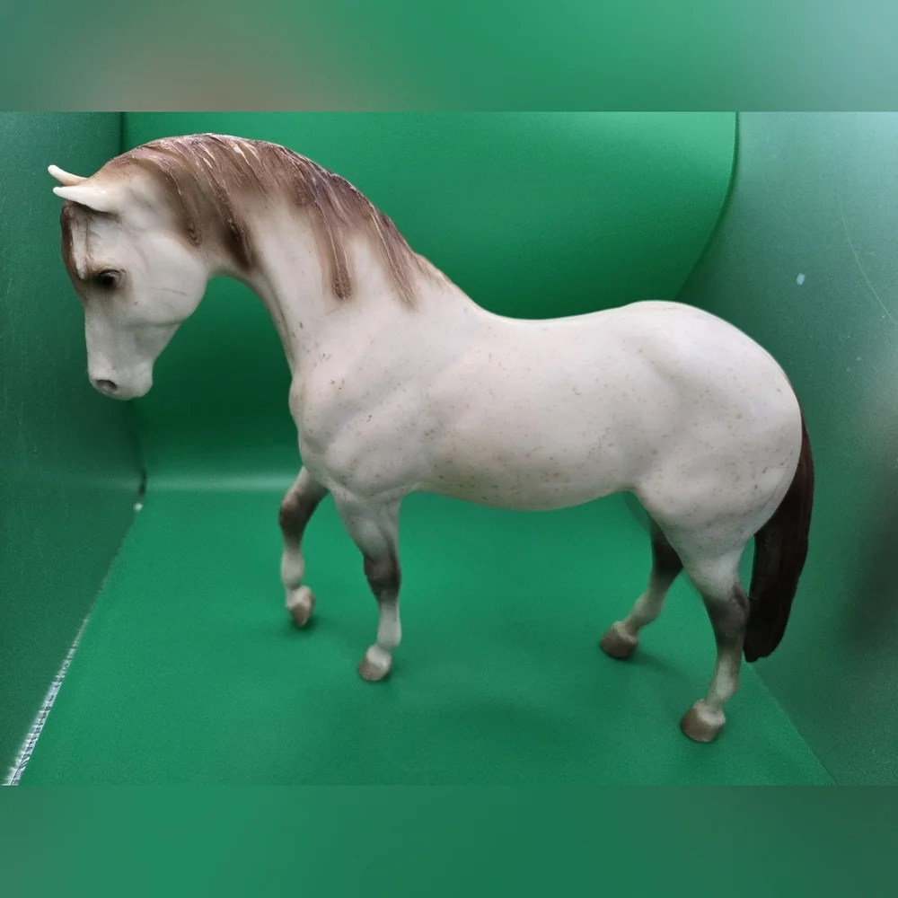 Elegant Cream and Brown Horse Figurine